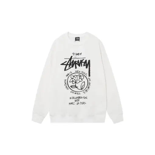 Stussy Longsleeve Pullover – White