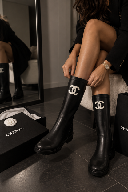 Chanel Regenstiefel