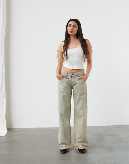 BIA Jeans mit niedriger Taille