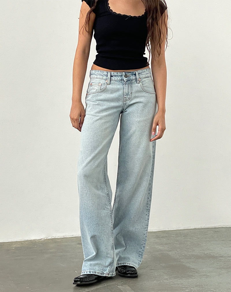 BIA Jeans mit niedriger Taille