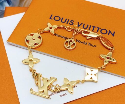 LV Monogram World Armband Gold